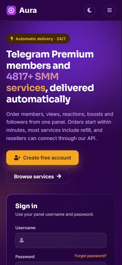 Aura Perfect Panel theme on a phone